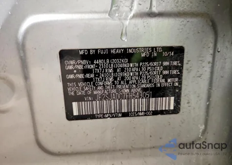 2015 Subaru Forester 2.5I Premium z USA, uszkodzony, nr VIN JF2SJADC7FH543051